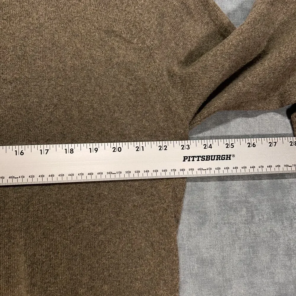 J.Crew Mens XL Cotton Cashmere V Neck Sweater Brown knit Preppy 86055